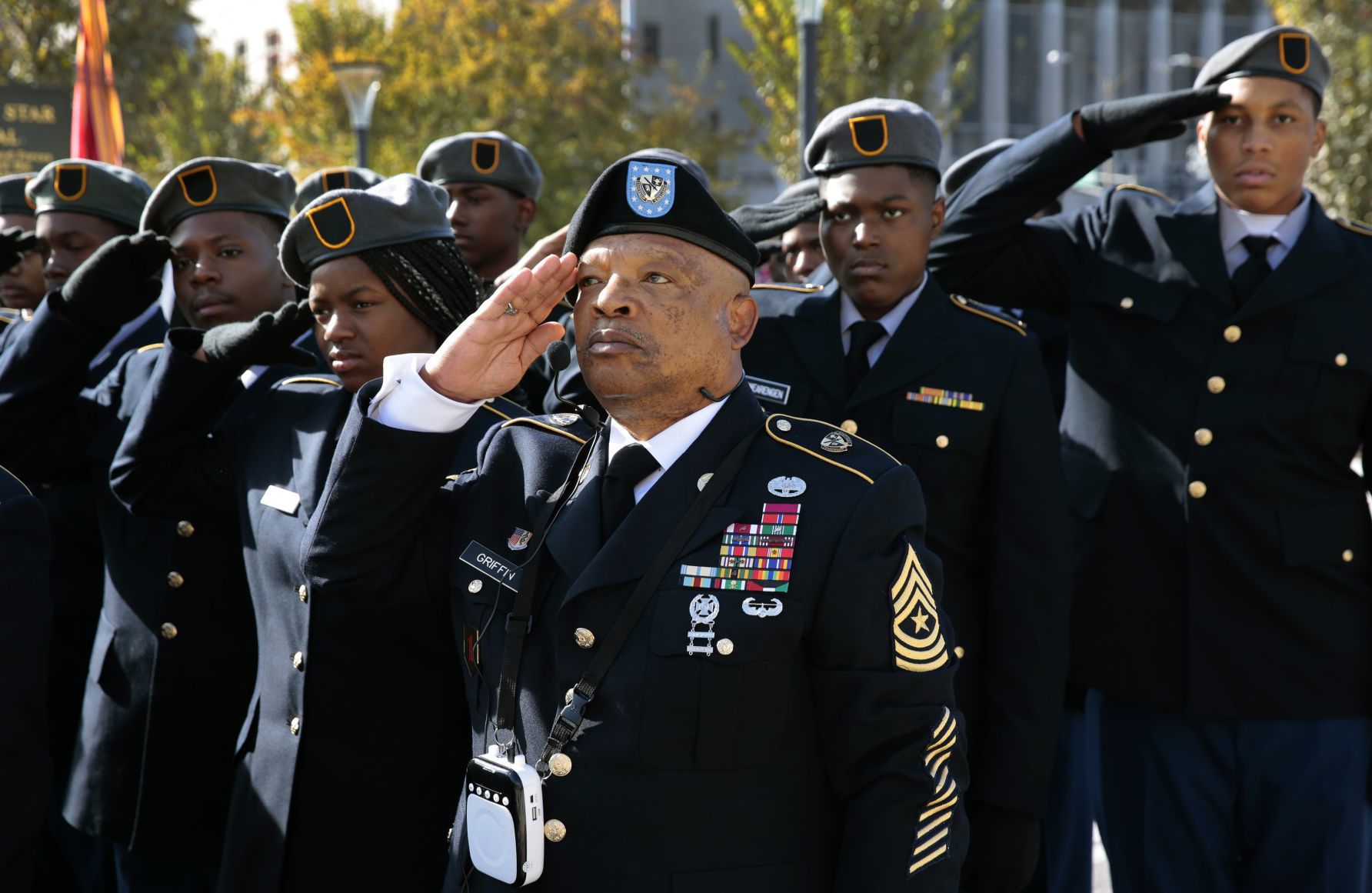 Veterans Day parade rolls by Soldiers Memorial in 36th consecutive run
